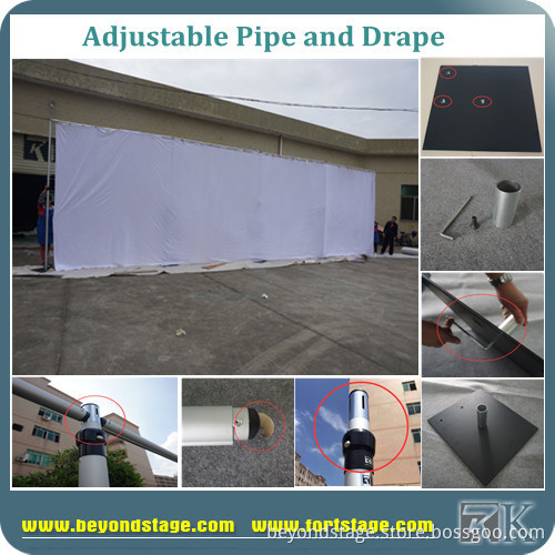 Pipe and Drape for White Velvet Curtain Stands Stage Background Curtain Poles
